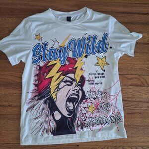 Stay WILD t-shirt Men Size S